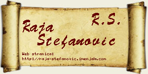 Raja Stefanović vizit kartica
